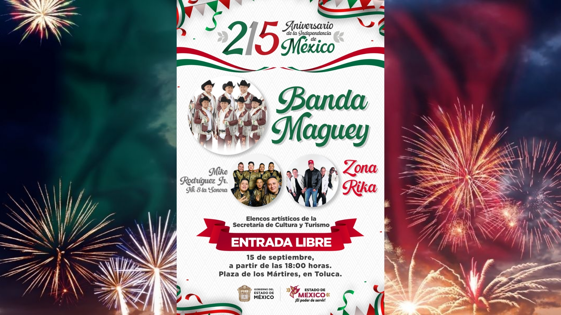 En este momento estás viendo Así se vive el orgullo patrio: fiesta, música y un cielo iluminado en Toluca