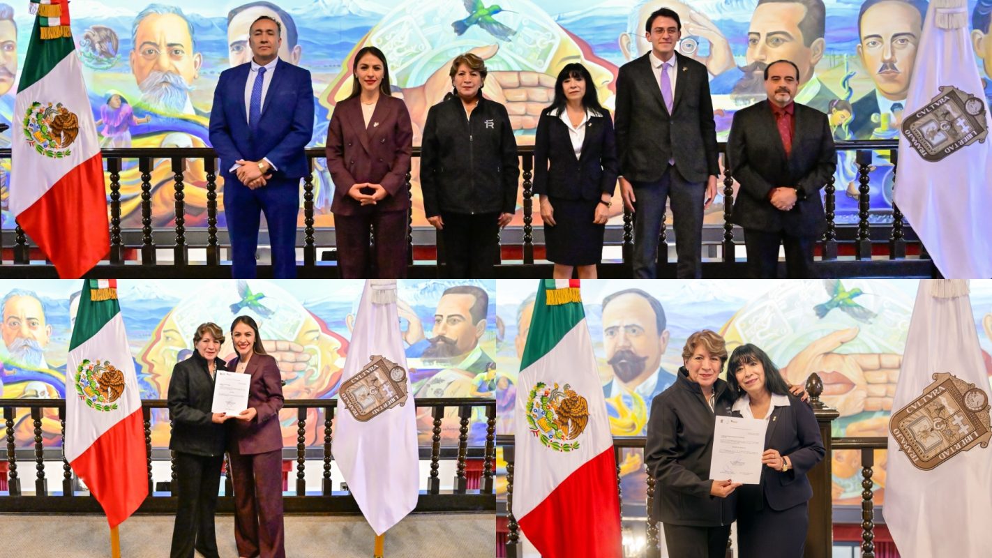 Gobernadora Delfina Gómez toma protesta a Mónica Chávez Durán como Oficial Mayor y a la Profesora María Esther Rodríguez Hernández como Secretaria de las Mujeres