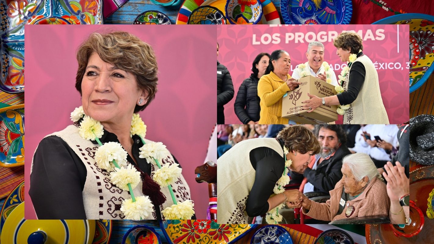 Gobernadora Delfina Gómez entrega apoyo económico y despensas a más de tres mil mujeres del EdoMéx